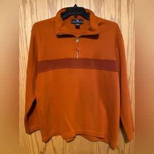 Consensus Sportswear Orange Longsleeve 1/4 zip sweater sz L